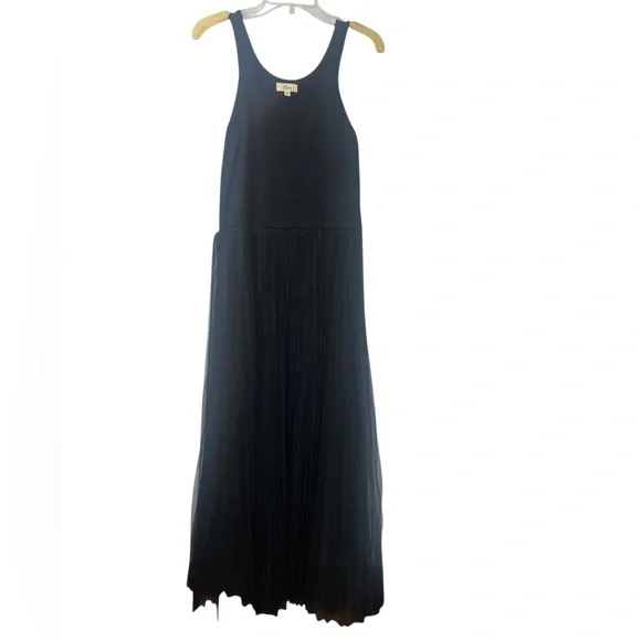 Elan Maxi Tank Tulle black dress. Size XL GUC - Picture 3 of 11